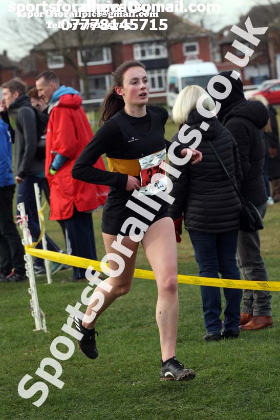 Girls under-15 North Eastern Cross Country, Redcar. Photo:  David T. Hewitson/Sports for All Pics